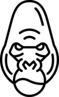 Gorilla kreatives Icon-Design vektor