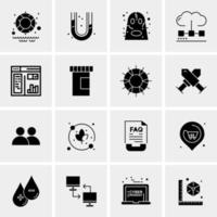 16 universelle Business-Icons Vektor kreative Icon-Illustration zur Verwendung in Web- und Mobilprojekten