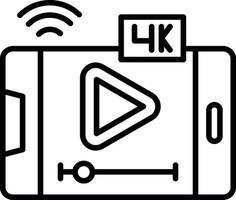 Video-Streaming kreatives Icon-Design vektor