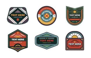 vintage badge logotyp design vektor