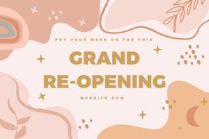 Boho Grand Re Opening Banner vektor