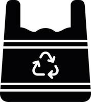 Recycling-Plastiktüte kreatives Icon-Design vektor