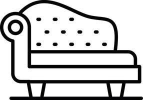 Chaiselongue kreatives Icon-Design vektor