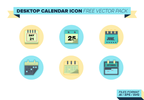 Desktop Calendar Icon Gratis Vector Pack