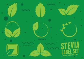 Stevia Natürliche Süßstoff Icons vektor