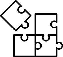 Puzzle kreatives Icon-Design vektor