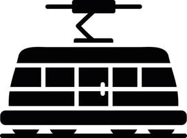 Straßenbahn kreatives Icon-Design vektor