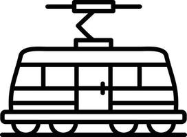 Straßenbahn kreatives Icon-Design vektor