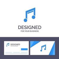 kreativ företag kort och logotyp mall app grundläggande design mobil musik vektor illustration