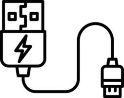 USB-Kabel kreatives Icon-Design vektor