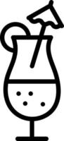 Zeilensymbol für Getränke vektor