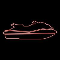 neon waverunner röd Färg vektor illustration bild platt stil