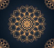 de lyx dekorativ blommig mandala design i guld Färg vektor fil