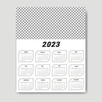 2023 Kalendervorlage, saubere Kalendervorlage vektor