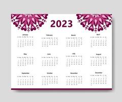 2023 kalender mall, rena kalender mall vektor