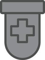 verschreibungspflichtige Flasche Alt-Vektor-Icon-Design vektor