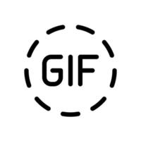 gif streckad linje cirkel ikon i linje stil design isolerat på vit bakgrund. redigerbar stroke. vektor