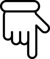 hand punkt ner vektor ikon design