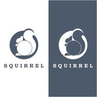 Eichhörnchen-Logo und Vektor mit Slogan-Design