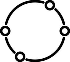 Punkt-Kreis-Vektor-Icon-Design vektor