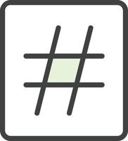 Hashtag-Vektor-Icon-Design vektor