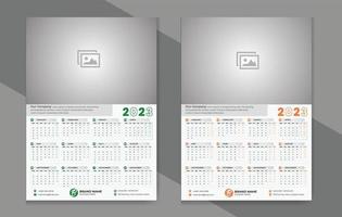 vägg kalender 2023 lämplig för några typ av företag. kalender vektor