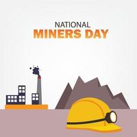 vektor illustration nationell gruvarbetare dag. enkel och elegant design