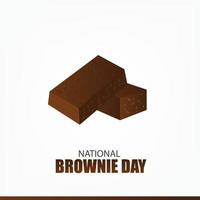 Vektorillustration des nationalen Brownie-Tages. schlichtes und elegantes Design vektor