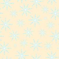 sömlös mönster med snöflingor av annorlunda storlekar på en beige bakgrund i vektor