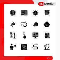 satz von 16 modernen ui-symbolen symbolzeichen für buchpersonenplan menschliche karriere editierbare vektordesignelemente vektor
