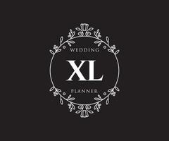 xl initialer brev bröllop monogram logotyper samling, hand dragen modern minimalistisk och blommig mallar för inbjudan kort, spara de datum, elegant identitet för restaurang, boutique, Kafé i vektor