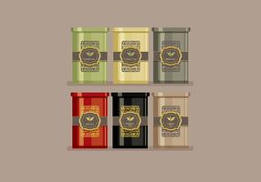 Tin Box Tea Vector