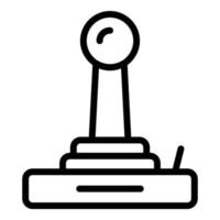 Spiel-Joystick-Symbol Umrissvektor. Computergeschäft vektor