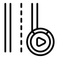 Straßen-Gameplay-Icon-Umrissvektor. Spielmaschine vektor