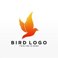 abstrakt fågel logotyp design vektor mall. kreativ duva logotyp företag teknologi begrepp symbol ikon.