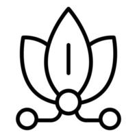 Blume Lotus Symbol Umrissvektor. Raum meditieren vektor