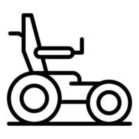 Symbol Umrissvektor für Motorrollstühle. Stuhl Macht vektor