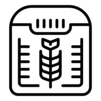 Weizenbrot Maschine Symbol Umriss Vektor. Lebensmittelhersteller vektor