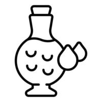 Öl-Oliven-Symbol Umrissvektor. Flasche Olive vektor