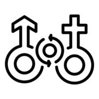 Geschlechtsberatung Symbol Umrissvektor. Kondom Schule vektor