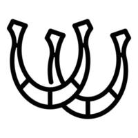 vorderer Hufeisen-Symbol-Umrissvektor. Pferderennen vektor