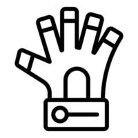 Symbol Umrissvektor für Sport-Baumwollhandschuhe. Handschuh Winter vektor