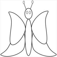 Vektor, Bild des Schmetterlings, schwarze und weiße Farbe, mit transparentem Hintergrund vektor