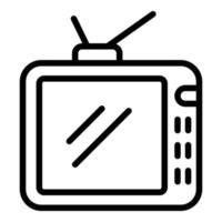 Fernseher Symbol Umriss Vektor. alter Fernseher vektor