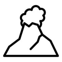 vulkan ikon översikt vektor. lava brand vektor