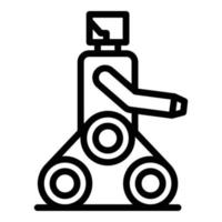 Rad-Roboter-Symbol-Umrissvektor. süßer bot vektor