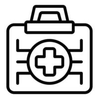 Erste-Hilfe-Kit-Icon-Umrissvektor. ärztliche Betreuung vektor