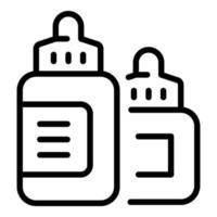 e Cig Bottle Pack Symbol Umrissvektor. Zigarette dampfen vektor