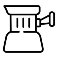 arab kaffe pott ikon översikt vektor. Cezve kopp vektor
