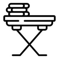 Symbol Umrissvektor für Bügelbrettmaschine. Saubere Kleidung vektor